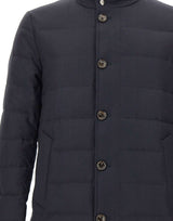MONTECORE Parka trapuntato in lana BLUE Uomo 