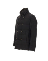 MONTECORE Piumino doppiopetto in lana BLACK Uomo 