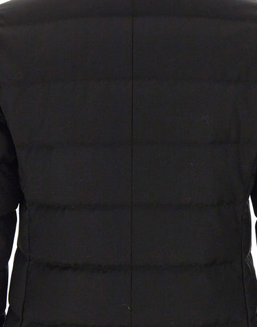 MONTECORE Piumino doppiopetto in lana BLACK Uomo 
