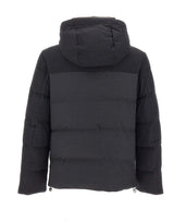 MONTECORE Piumino in lana con doppia texture GREY Uomo 
