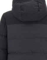 MONTECORE Piumino in lana con doppia texture GREY Uomo 