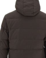 MONTECORE Piumino in lana vergine superfine BROWN Uomo 