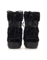 MOON BOOT Stivali "Icon Faux Fur" BLACK Donna 