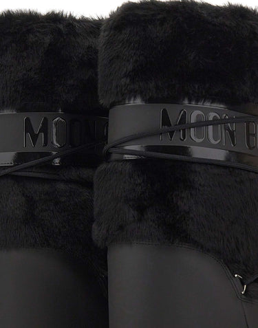 MOON BOOT Stivali "Icon Faux Fur" BLACK Donna 