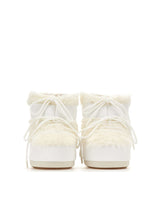 MOON BOOT Stivali "Icon Low Faux Fur" WHITE Unisex 