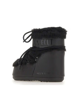 MOON BOOT Stivali "Icon Low Faux Fur" BLACK Unisex 