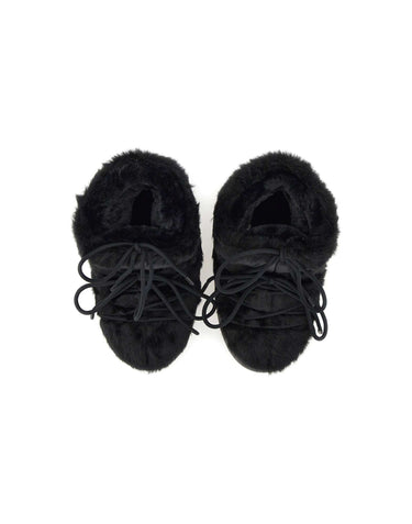 MOON BOOT Stivali "Icon Low Faux Fur" BLACK Unisex 