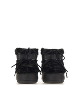 MOON BOOT Stivali "Icon Low Faux Fur" BLACK Unisex 