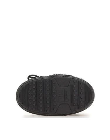 MOON BOOT Stivali "Icon Low Faux Fur" BLACK Unisex 