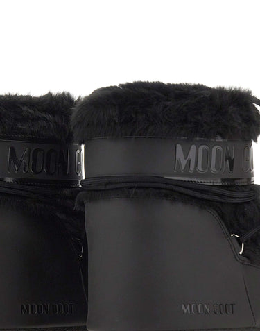 MOON BOOT Stivali "Icon Low Faux Fur" BLACK Unisex 