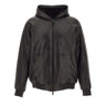 MOOSE KNUCKLES "Neo Leather Hooded Jacket" BLACK Uomo 
