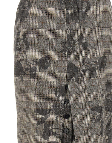 NISSA Gonna midi a vita alta GREY Donna 