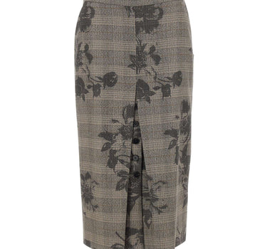 NISSA Gonna midi a vita alta GREY Donna 