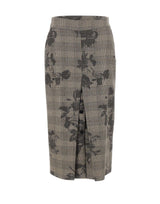 NISSA Gonna midi a vita alta GREY Donna 