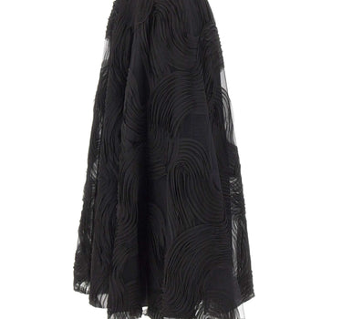 NISSA Gonna midi in tulle e voile BLACK Donna 