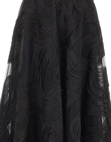 NISSA Gonna midi in tulle e voile BLACK Donna 