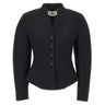 NISSA Giacca in misto lana con scollo a V BLACK Donna 