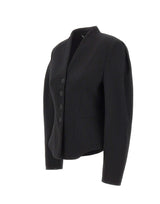NISSA Giacca in misto lana con scollo a V BLACK Donna 
