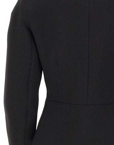 NISSA Giacca in misto lana con scollo a V BLACK Donna 