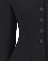 NISSA Giacca in misto lana con scollo a V BLACK Donna 