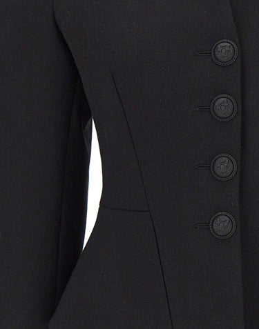NISSA Giacca in misto lana con scollo a V BLACK Donna 