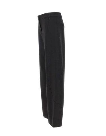 NISSA Pantaloni in misto lana BLACK Donna 