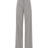 NISSA Pantaloni gessati con pieghe GREY Donna 