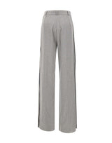 NISSA Pantaloni gessati con pieghe GREY Donna 