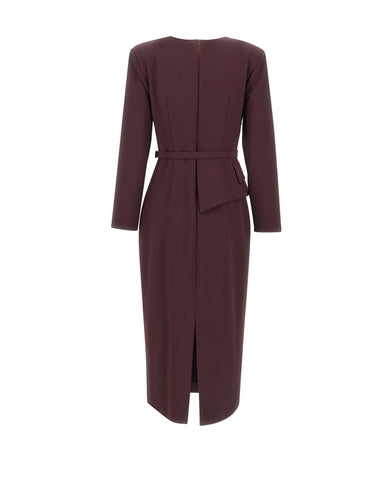NISSA Abito midi con cintura PURPLE Donna 
