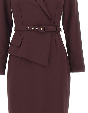 NISSA Abito midi con cintura PURPLE Donna 