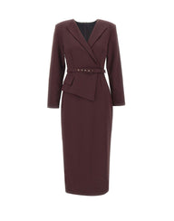NISSA Abito midi con cintura PURPLE Donna 