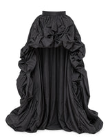 NISSA Gonna asimmetrica in taffetà BLACK Donna 