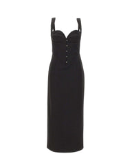 NISSA Abito con scollo a cuore BLACK Donna 