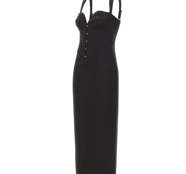 NISSA Abito con scollo a cuore BLACK Donna 