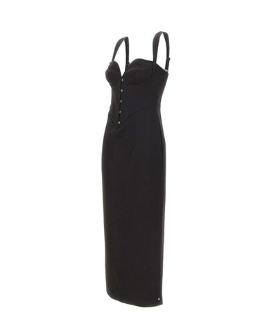 NISSA Abito con scollo a cuore BLACK Donna 