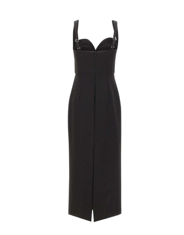 NISSA Abito con scollo a cuore BLACK Donna 