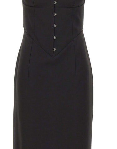 NISSA Abito con scollo a cuore BLACK Donna 