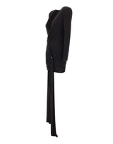 NISSA Mini abito con scollo a V BLACK Donna 