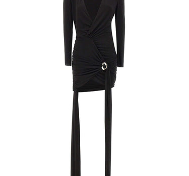 NISSA Mini abito con scollo a V BLACK Donna 