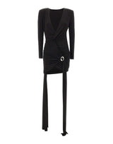 NISSA Mini abito con scollo a V BLACK Donna 
