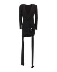 NISSA Mini abito con scollo a V BLACK Donna 