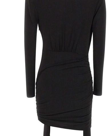 NISSA Mini abito con scollo a V BLACK Donna 