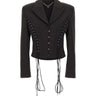 NISSA Blazer aderente con lacci BLACK Donna 