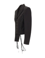 NISSA Blazer aderente con lacci BLACK Donna 