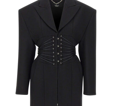 NISSA Blazer strutturato con lacci BLACK Donna 