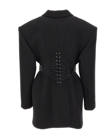 NISSA Blazer strutturato con lacci BLACK Donna 
