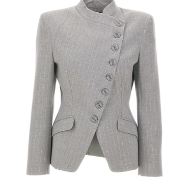 NISSA Blazer gessato asimmetrico GREY Donna 