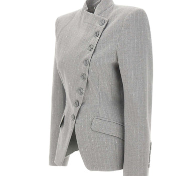 NISSA Blazer gessato asimmetrico GREY Donna 