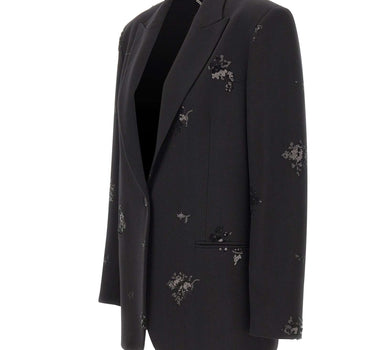 NISSA Blazer sartoriale con paillettes BLACK Donna 