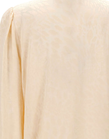 NISSA Blusa in viscosa stampata BEIGE Donna 